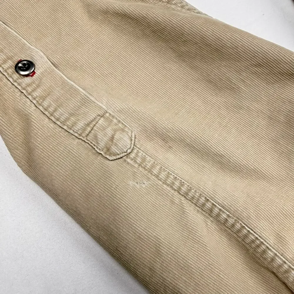 Joop! Jeans Beige Corduroy Button-Up Shirt Vintage 90s Oversized Shacket Large
